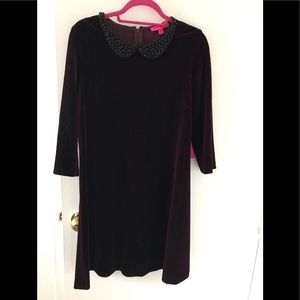 Betsey Johnson Christmas Velvet Dress size 4